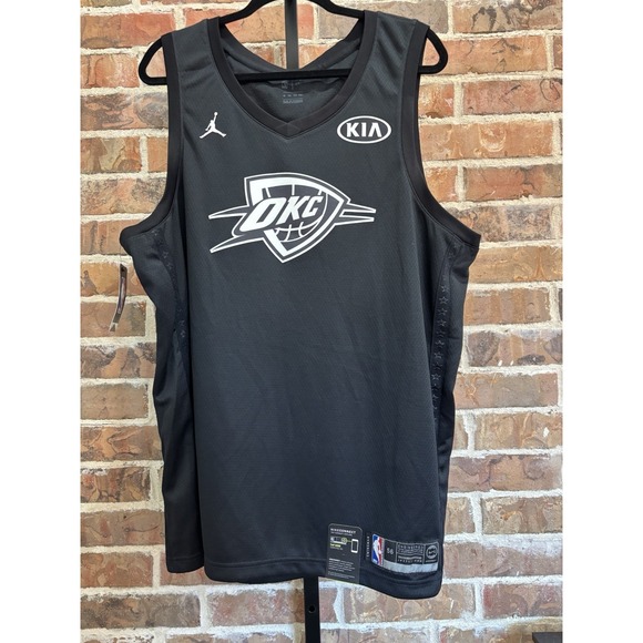 NBA OKC Thunder Basketball Jersey Mens XXL (56) Paul George #13 Black Swingman